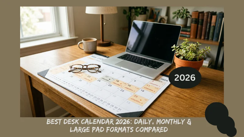 Best Desk Calendar 2026 Daily, Monthly & Large Pad Formats Compared ,which calendar is best wall or desk ,comparison picture