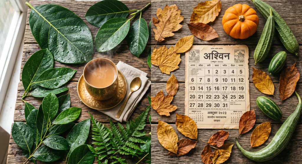 Ashvin Month in English: The Golden Transition of India’s Autumn 2 A visual representation of the seasonal transition from monsoon to autumn in India, highlighting the Ashvin month.